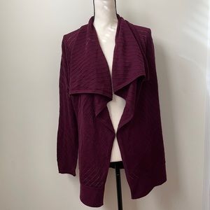 Tahari Merino Wool Waterfall Cardigan